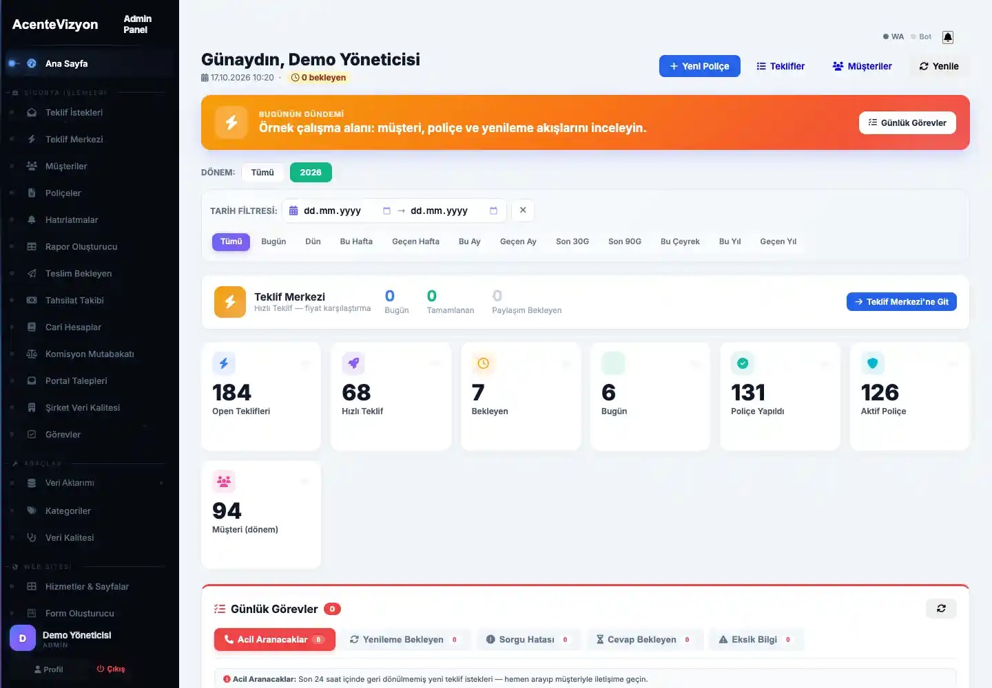 AcenteVizyon — ایپ کی اسکرین